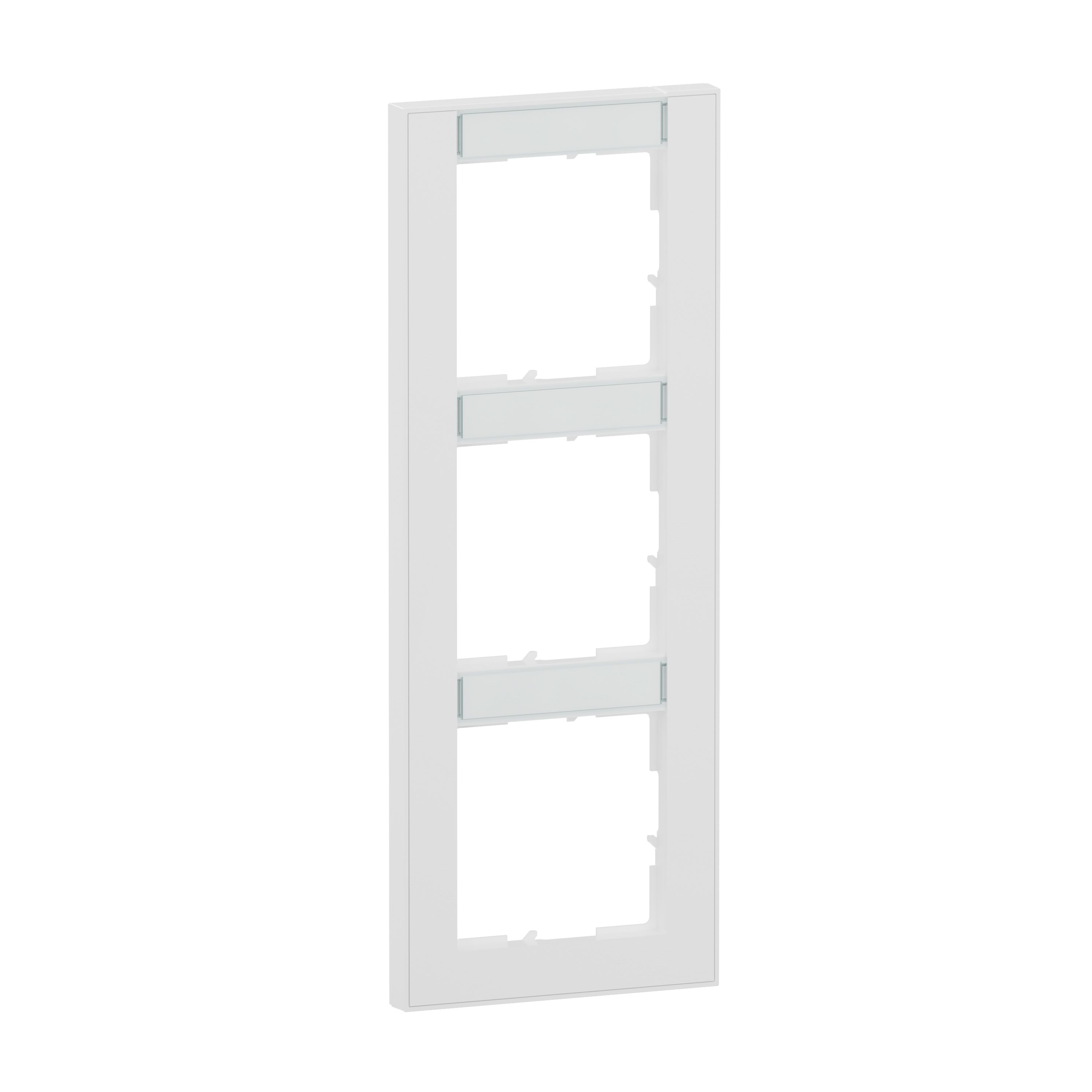 Legrand 765993 SEANO+ 3-fach Rahmen vertikal mit Beschriftungsfeldern, Ultraweiß