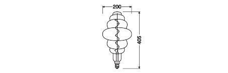 Ledvance 4058075761834 Vintage 1906® LED NEST, 320 °, 4,8 W, 822, 360 lm, E27, dimmbar