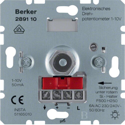 Berker 289110 Drehpotenziometer mit Softrastung 1-10 V Hauselektronik