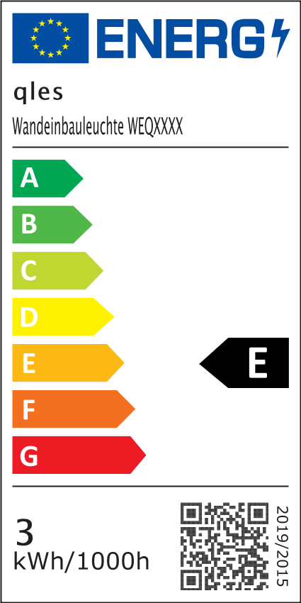 qles WEQ0814 Wandeinbauleuchte Quadrat, für Merten System-M, beleuchtet/LED/warmweiß (3000k), Anthrazit, edelmatt, IP44