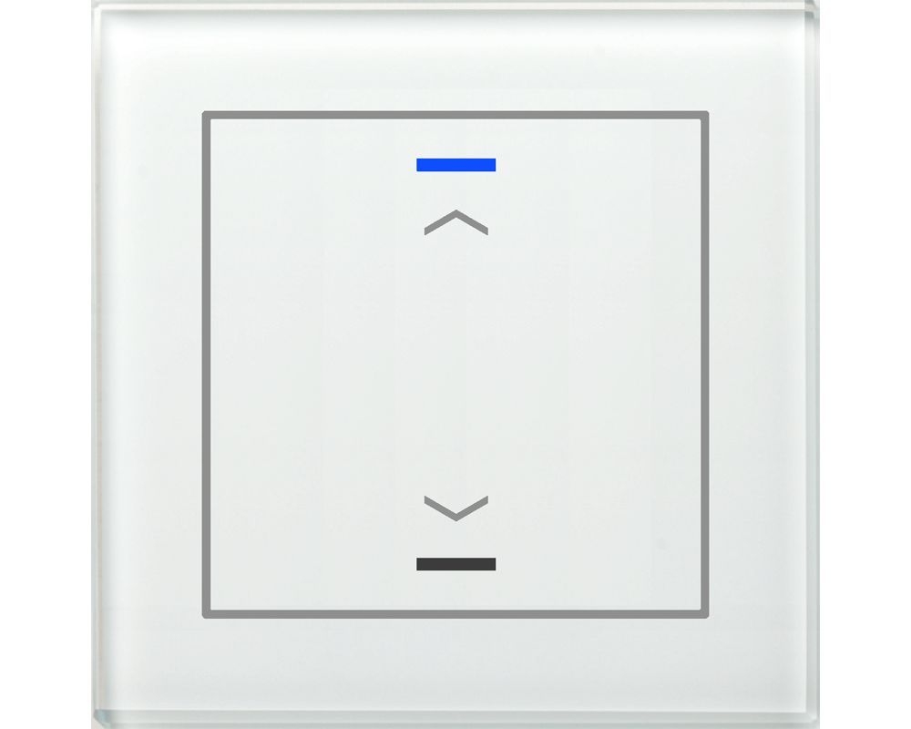 MDT GTL-10AW.02S KNX Glastaster II Light 1-fach, RGBW, Weiß, Jalousie