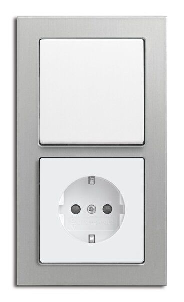 Busch-Jaeger 1724-276 Abdeckrahmen 4-fach, Busch-axcent, titan matt