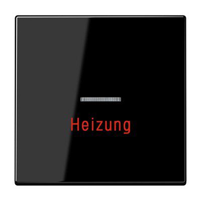 Jung LS990HSW Wippe mit Lichtleiter, Aufschrift "Heizung", Duroplast, Serie LS, schwarz