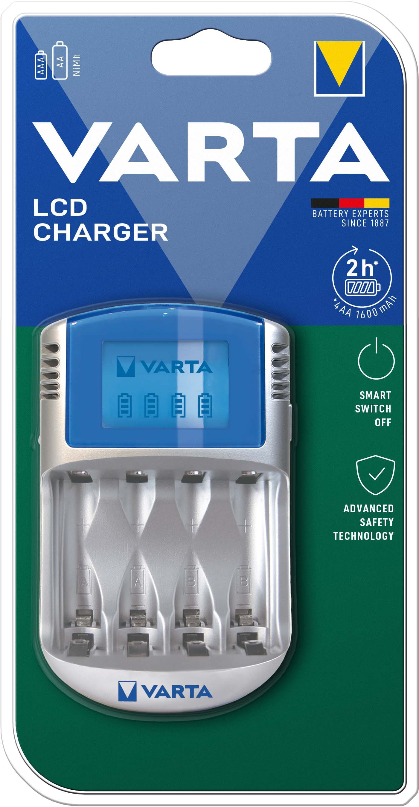 Varta 57070201401 LCD Charger inkl. 12V Adapter + USB Kabel