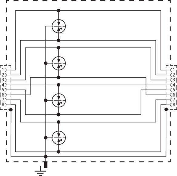 Dehn + Söhne 929126 Überspannungsableiter DEHNpatch mit 2 RJ45-Buchsen