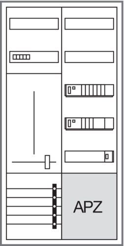 Hager ZB323T15D Zählerschrank 1 ZP 3-Punkt-Befestigung bestückt