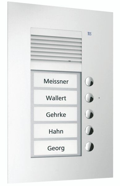 TCS PPU05-EN/02 Sprechanlagen-Set Unterputz für 5 WE