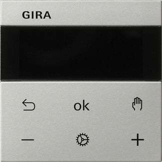 Gira 5394600 S3000 Raumtemperaturregler BT, System 55, Edelstahl
