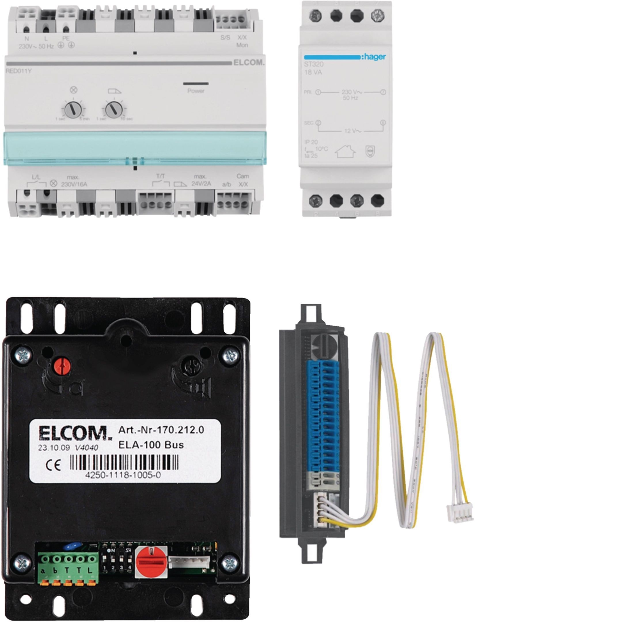 Elcom REK001Y Audio-Kit, i2Audio + 2-Draht, 1 bis 16 Teilnehmer für Türsprechanlagen