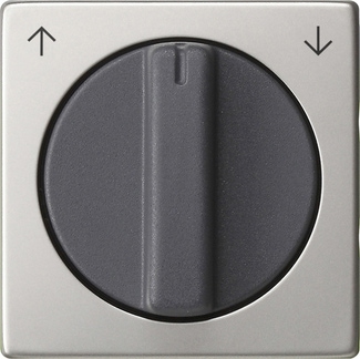 Gira 0666600 Abdeckung Knebel Jalousie, System 55, Edelstahl