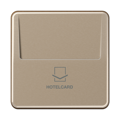 Jung CD590CARDGB-L Hotelcard-Schalter (ohne Taster-Einsatz), Serie CD, gold-bronze