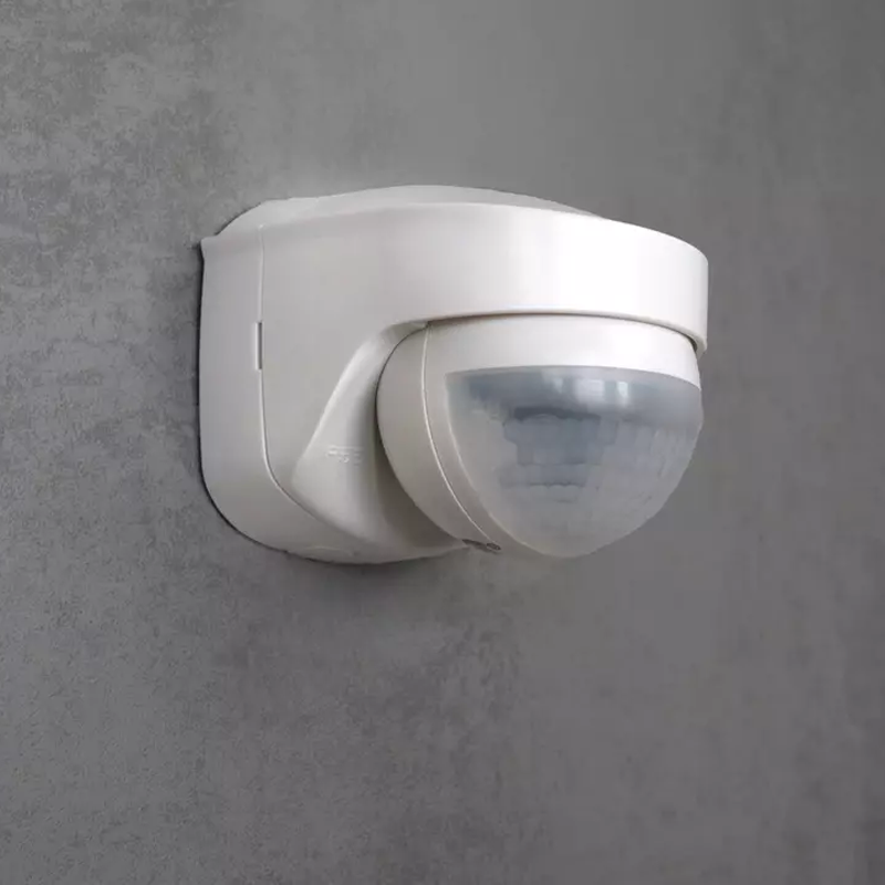 Theben 1030206 PIRA TO AP Bewegungsmelder (PIR) für die Wandmontage im Außenbereich, Halbrunder Erfassungsbereich 180°, Durchmesser 10 m, Unterkriechschutz, Exit-On, 200 W LED