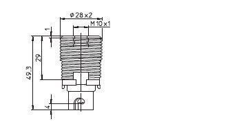 Houben 106575 B15d-, BA15d-Fassung mit Aufsteckkappe