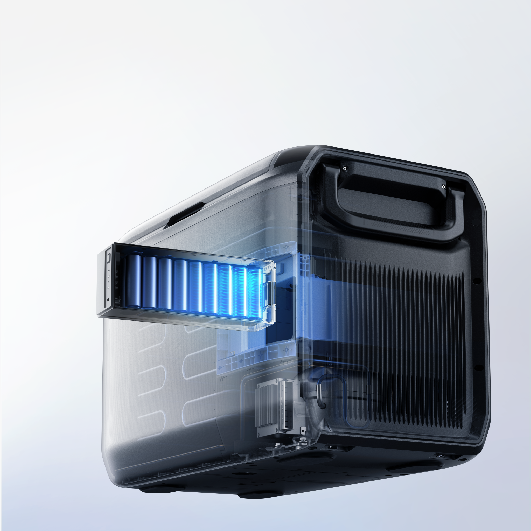 ECOFLOW EFGLACIER55L-EU-NBOX Glacier Classic 55L, Kühlbox mit Möglichkeit zur Solarladung, ohne Plug-in-Batterie