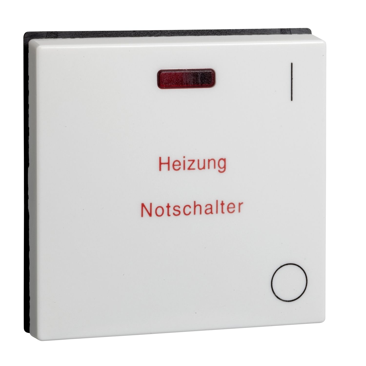 Elso 273224 Wippe 1-fach mit Aufdruck "Heizung Notschalter" für Kontroll-Ausschalter 2-polig, Joy/Joy IP44, reinweiß glänzend