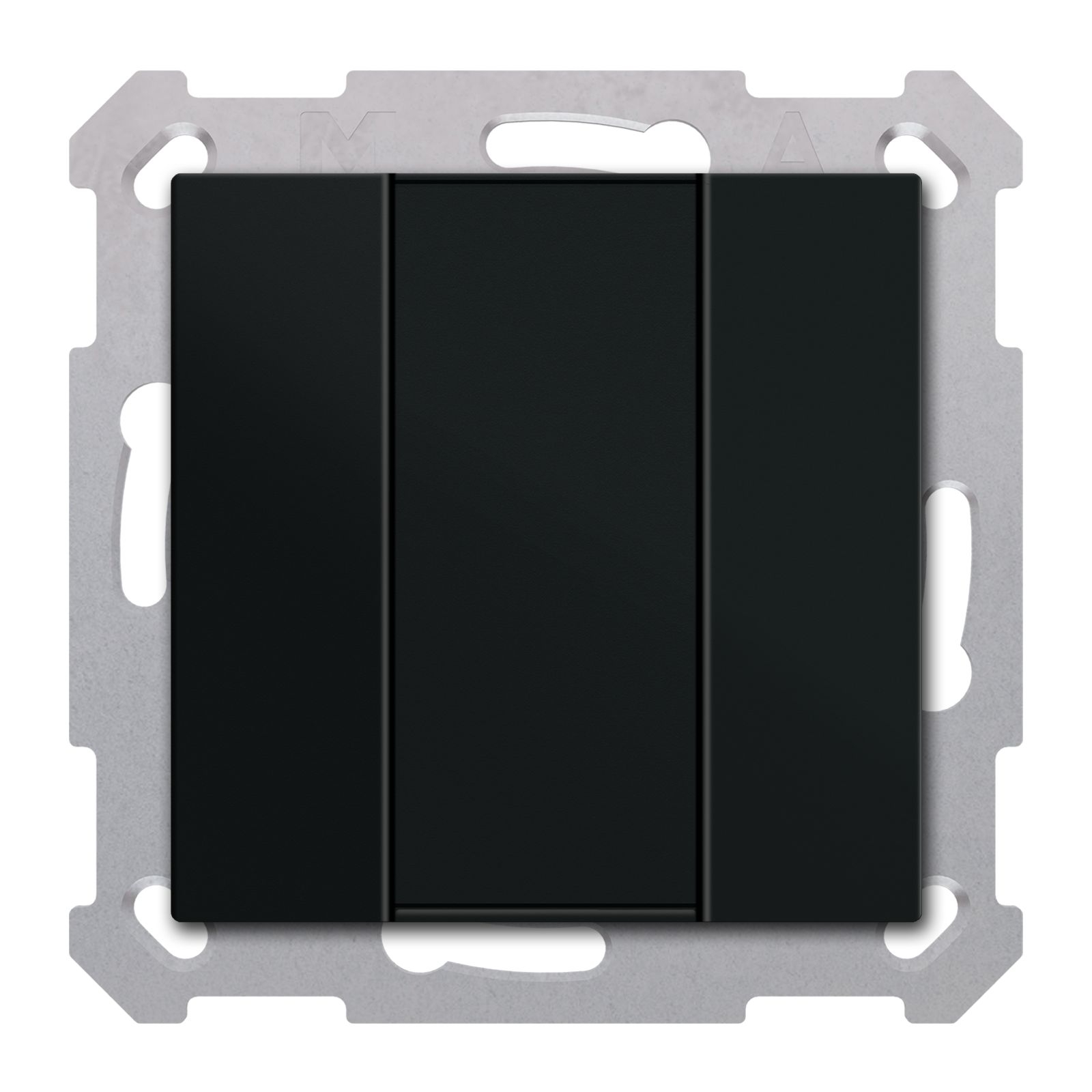 MDT BE-TA550206.02 KNX Taster 55 2-fach, Schwarz matt