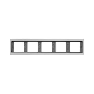 Berker 13937003 K.5 Rahmen 5-fach waagerecht Aluminium