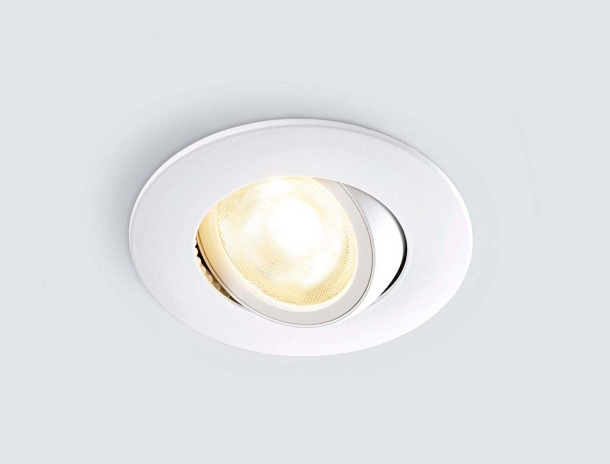 Heitronic 500947 LED Einbaustrahler DL8002,rund, 8,5 W, 2700 - 4000 K,  IP65, schwenkbar, dimmbar, weiß