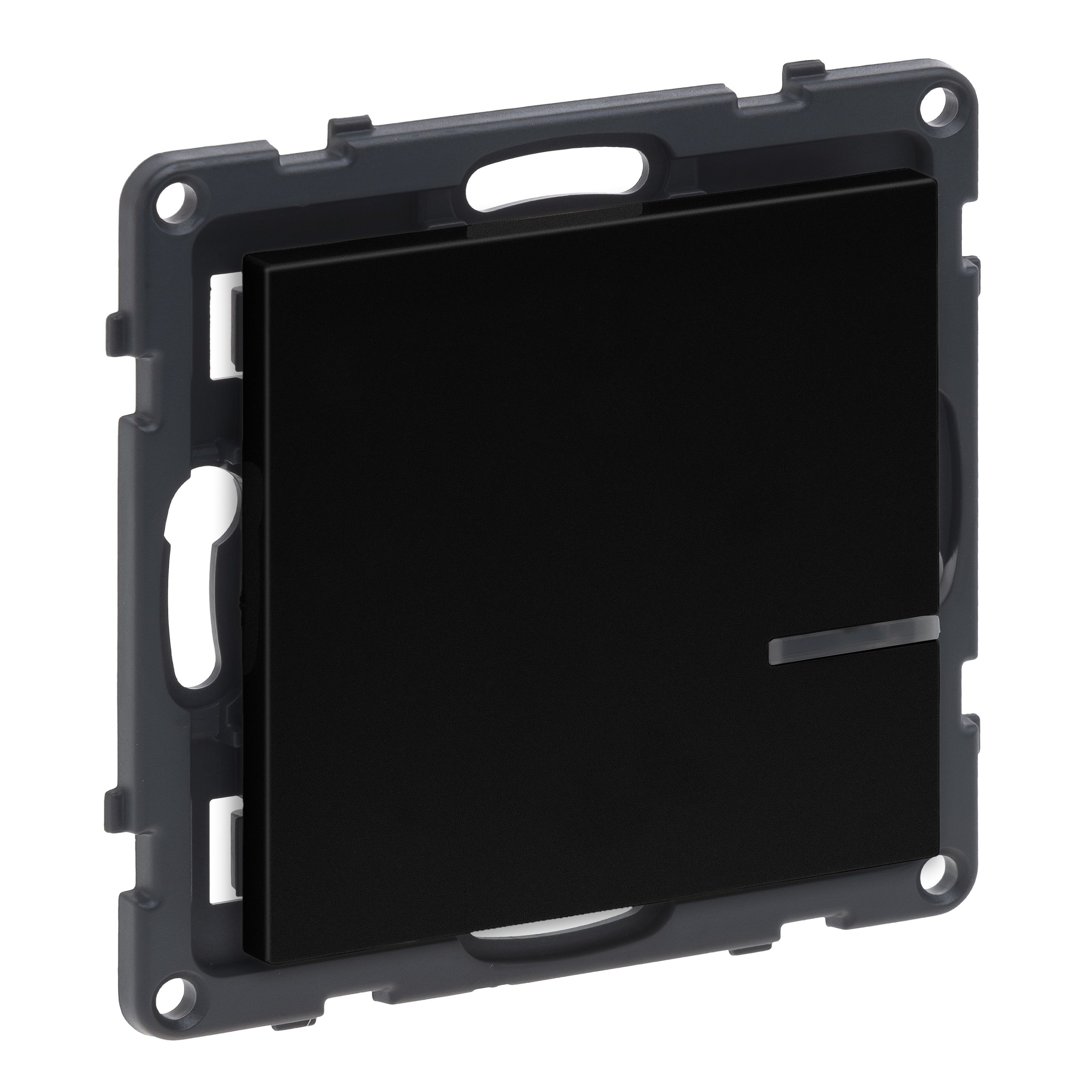 Legrand 765833 SEANO with Netatmo Batteriebetriebener Wandsender zum Ein-/Ausschalten eines Lichtkreises inklusive Abdeckung, schwarz