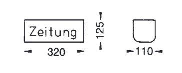 Albert 670701 Zeitungshalter rechtsseitig offen
