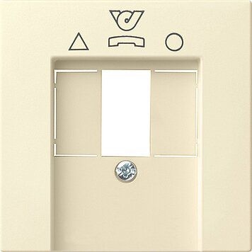 Gira 026001 Abdeckung TDO-Anschlussdose (nur für Österreich), System 55, cremeweiß glänzend