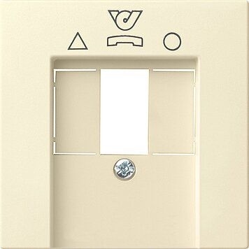Gira 026001 Abdeckung TDO-Anschlussdose (nur für Österreich), System 55, cremeweiß glänzend
