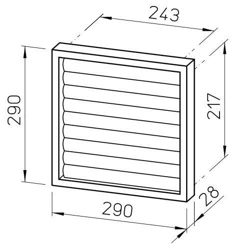 Helios MiniVent VK 250 Verschlussklappe für Abluftbetrieb