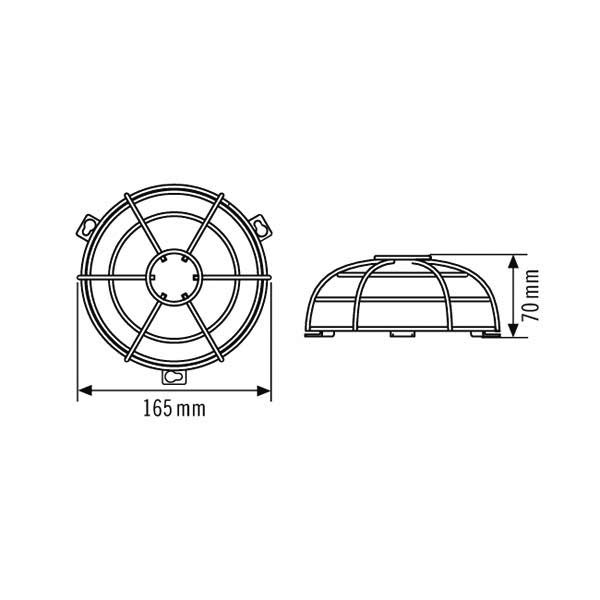 ESYLUX EM10425615 Schutzkorb für Wand-/Decken-Melder