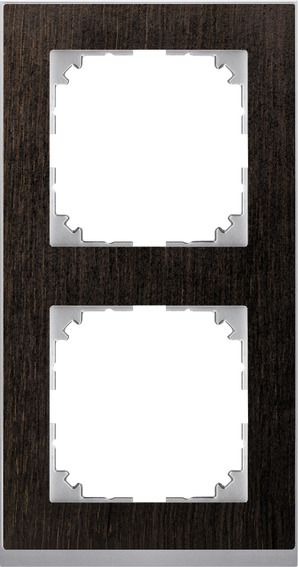 Merten MEG4020-3671 Rahmen 2-fach, M-Pure Decor, Wenge/aluminium