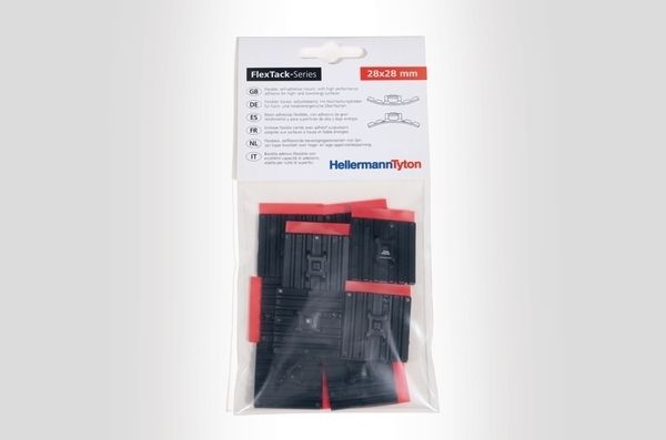 Hellermann Tyton 151-02659 Flexibler Klebesockel, (1 Stk. = 1 VPE á 10 Stk.)