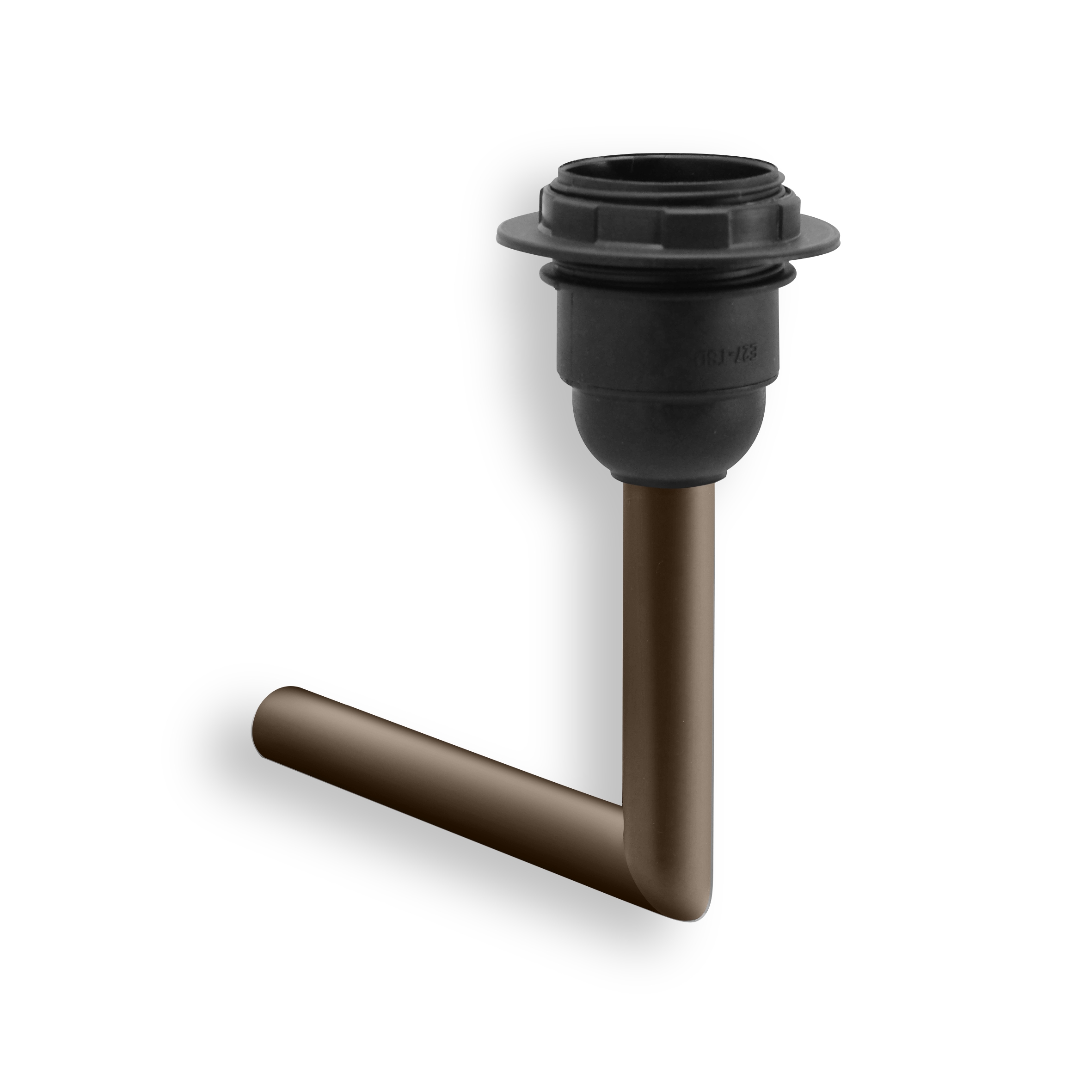 qles SLA6052 Schirmlampe 80x120mm - ohne Lampenschirm, für Merten D-Life, E27/230V, Moccametallic, Metall