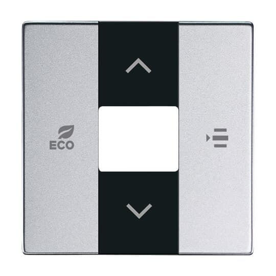 Busch-Jaeger 6236-83 Zentralscheibe für Fan Coil-Regler, aluminium silber matt, Plattform 63|future® linear|Busch-axcent®