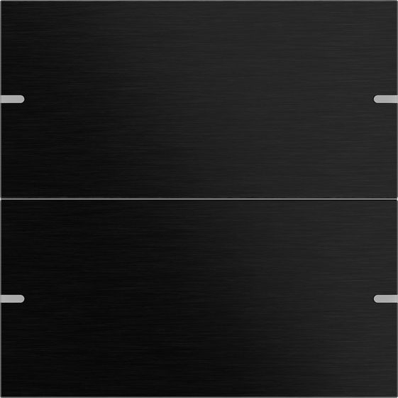 Gira 5022126 Wippenset 2-fach für Tastsensor 4.95, Aluminium schwarz (eloxiert)