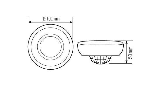 ESYLUX EB10430879 Decken-Präsenzmelder PD 360i/24 BASIC