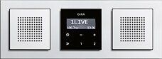Gira 228205 Lautsprecher für Unterputz-Radio RDS, System 55, Schwarzglasoptik