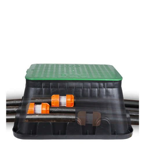 Heitronic 21042 Bodeneinbaudose Jumbo 640,5x300x507,5 mm mit 12 Ausgängen