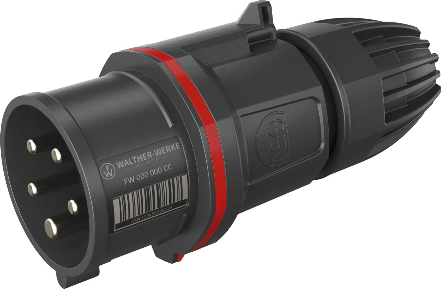 Walther FW211506CC CEE NEO Stecker Classic, 16A, 5P, 6h, IP54, 200/346V, mit Käfigzugfeder-Technik