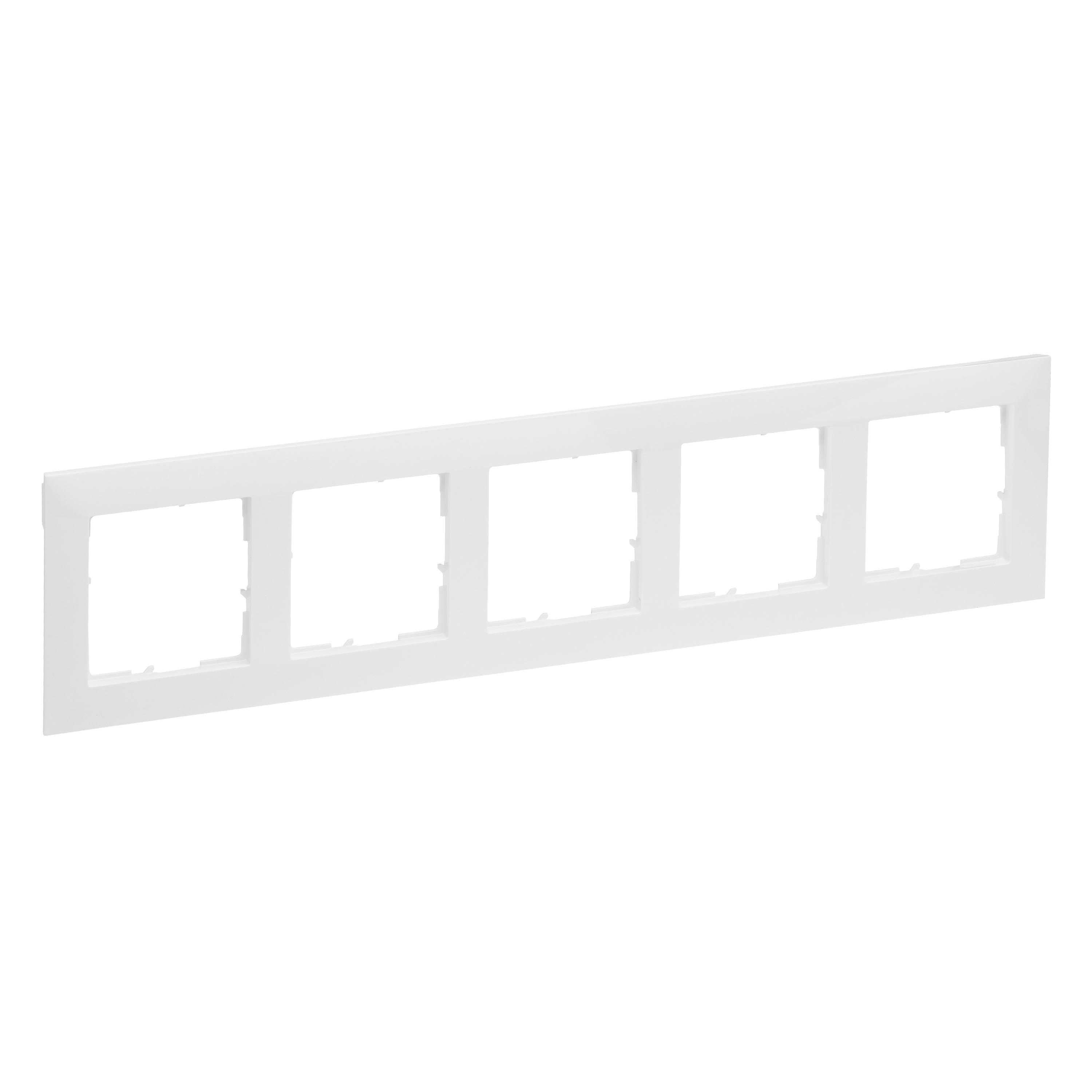 Legrand 765175 SEANO 5-fach Rahmen, Ultraweiß