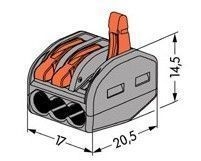 WAGO 222-413 Verbindungsklemmen 3x0,08-2,5/4mm²