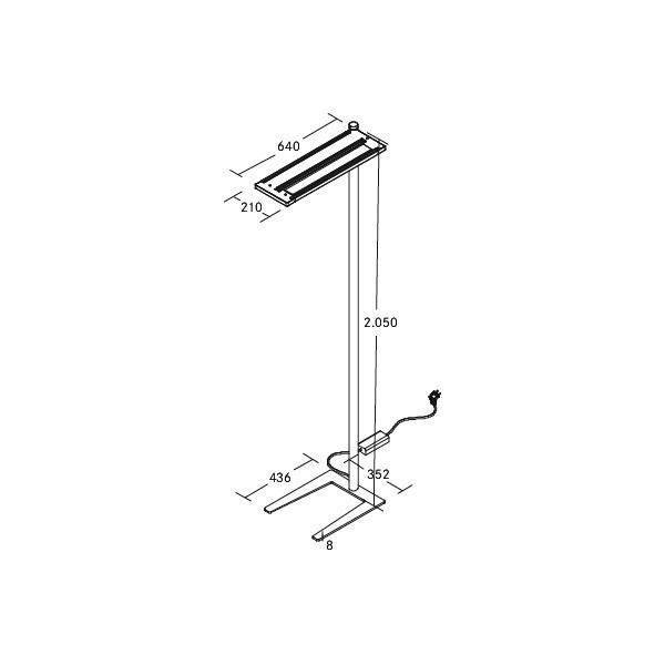 Brumberg 77411174AI LED-Stehleuchte, 4000K, 60W, SK1, IP20, weiß
