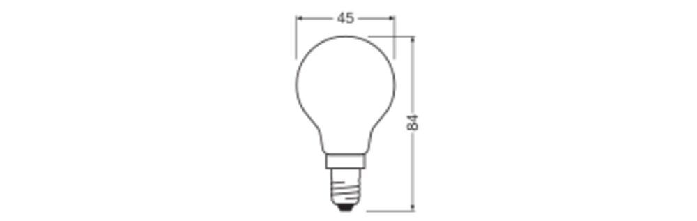 Ledvance 4099854468216 LED CLASSIC P, 300 °, 1,8 W, 827, 250 lm, E14, nicht dimmbar