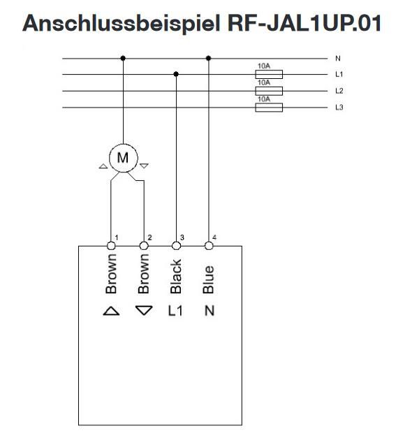 MDT RF-JAL1UP.01 RF+ Funk Jalousieaktor 1-fach UP, 10A, 230VAC