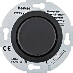 Berker MAN0101417 Uni D-Dim. Ns Z-St, Serie 1930, softtouch, schwarz