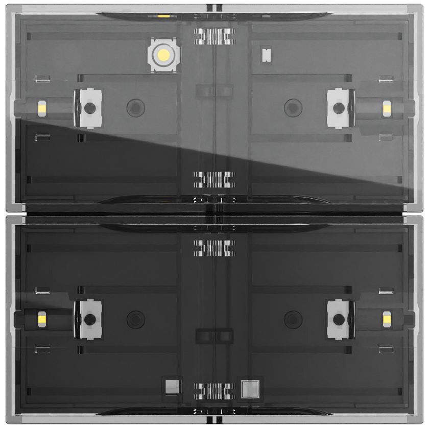 Gira 534200 Tastsensor 4.70 Komfort 2-fach mit Inbetriebnahme-Wippe für Gira One und KNX