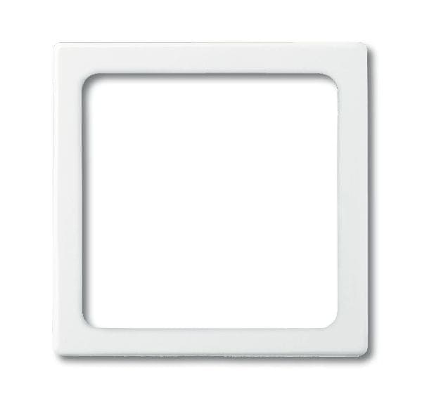 Busch-Jaeger 1716-84 Zentralscheibe als Abdeckung für Unterputz-Infolicht, Größe Infofeld 43x43 mm, studioweiß glänzend, Plattform 63