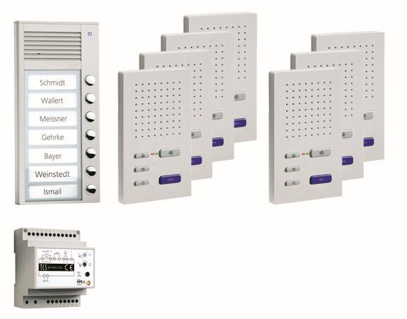 TCS PPAF07-EN/02 Sprechanlagen-Set Aufputz für 7 WE