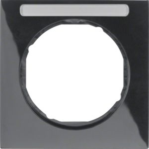 Berker 10112235 Rahmen 1-fach mit Beschriftungsfeld R.3 schwarz glänzend