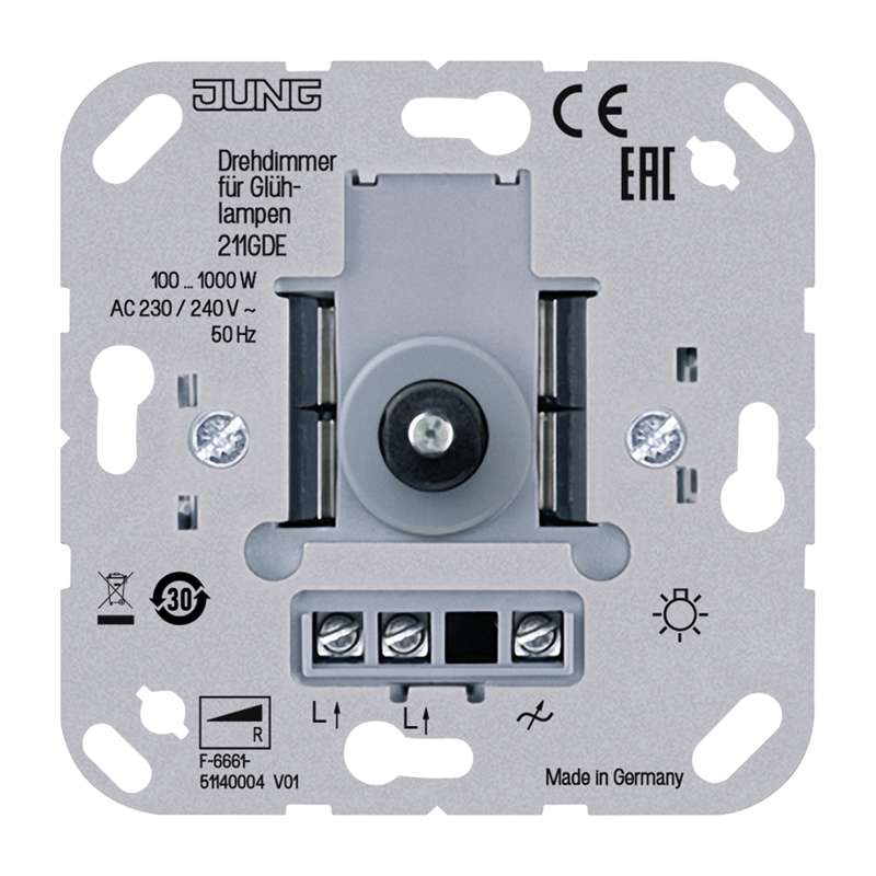 Jung 211GDE Drehdimmer, 100 ... 1000 W