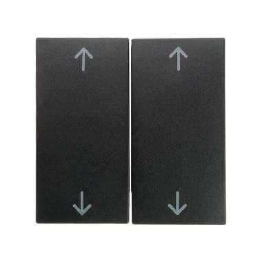 Berker 16441606 Wippe 2-fach mit Aufdruck Symbol Pfeile, S.1/B.3/B.7, anthrazit matt