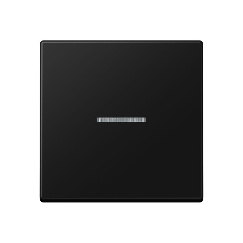 Jung A101KO5BFSWM Wippe mit Lichtleiter für Taster 1-fach, Thermoplast lackiert, F10, Serie A, graphitschwarz matt